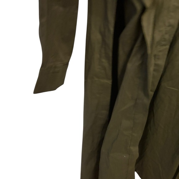 Forever 21 Olive Green Button Down Shirt with side slits - Picture 2 of 8